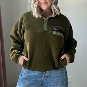 Patagonia Olive Green Fleece Pullover
